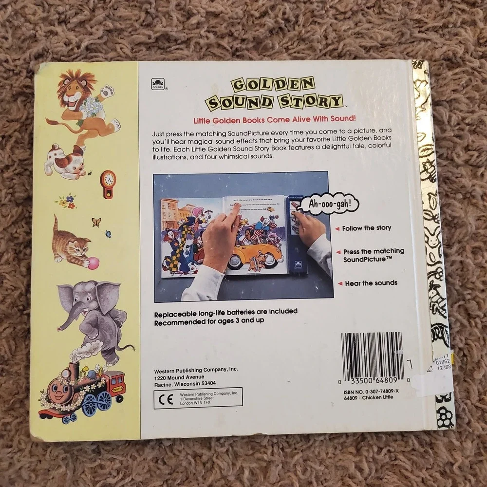Little Golden Book Vintage Sound Story Chicken Little Tested And Works